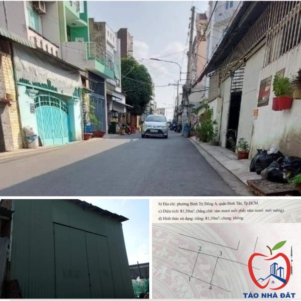 Bán nhà C4, HXT Tây Lân, Bình Tân, 82m² (8.2x10)